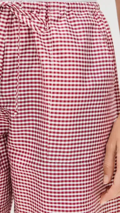 DONNI. The Taffeta Gingham Drawstring Cargo Pants Bell Pepper | Thumbnail 6 DONNI. The Taffeta Gingham Drawstring Cargo Pants Bell Pepper | Thumbnail 6