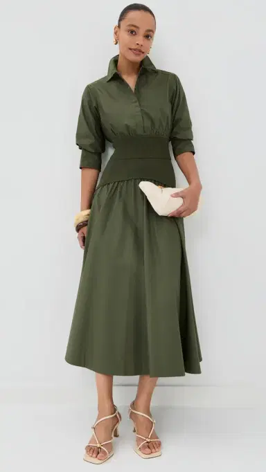 SIMKHAI Ovie Midi Skirt Fern | Thumbnail 5 SIMKHAI Ovie Midi Skirt Fern | Thumbnail 5