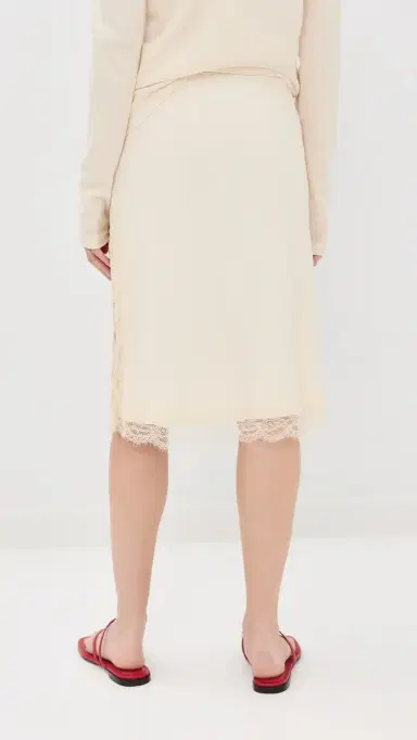 Róhe Lace Slip Skirt Off White | Thumbnail 3 Róhe Lace Slip Skirt Off White | Thumbnail 3