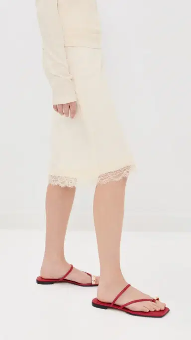 Róhe Lace Slip Skirt Off White | Thumbnail 4 Róhe Lace Slip Skirt Off White | Thumbnail 4