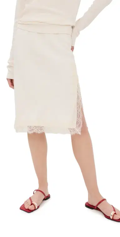 Róhe Lace Slip Skirt Off White | Thumbnail 1 Róhe Lace Slip Skirt Off White | Thumbnail 1