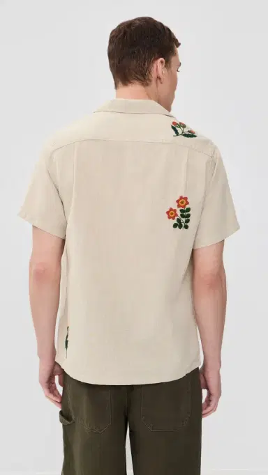 Portuguese Flannel pring Embroidery Camp Shirt Raw | Thumbnail 3 Portuguese Flannel pring Embroidery Camp Shirt Raw | Thumbnail 3