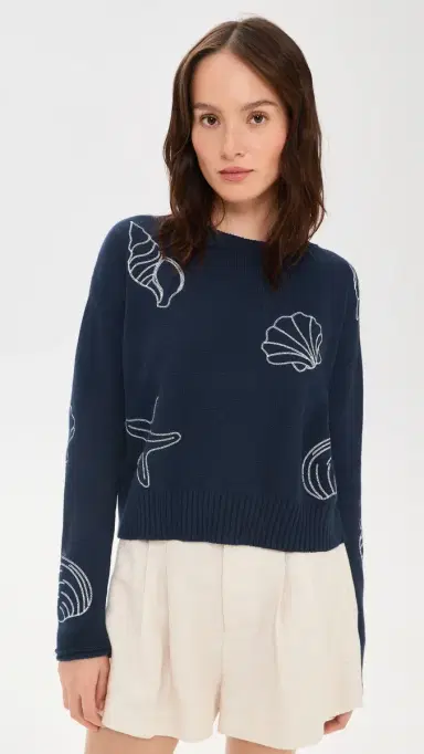 Z Supply Paradise Reef Sweater True Navy | Thumbnail 2 Z Supply Paradise Reef Sweater True Navy | Thumbnail 2