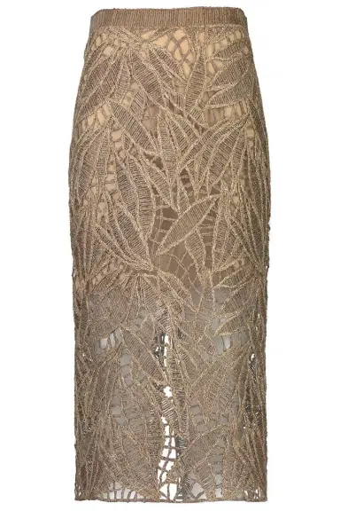 Brunello Cucinelli Opera Embroidered Pencil Skirt | Thumbnail 1 Brunello Cucinelli Opera Embroidered Pencil Skirt | Thumbnail 1
