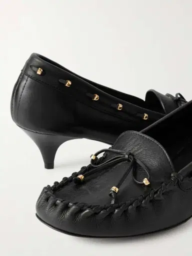 Khaite Milly Embellished Whipstitched Textured-leather Pumps | Thumbnail 4 Khaite Milly Embellished Whipstitched Textured-leather Pumps | Thumbnail 4