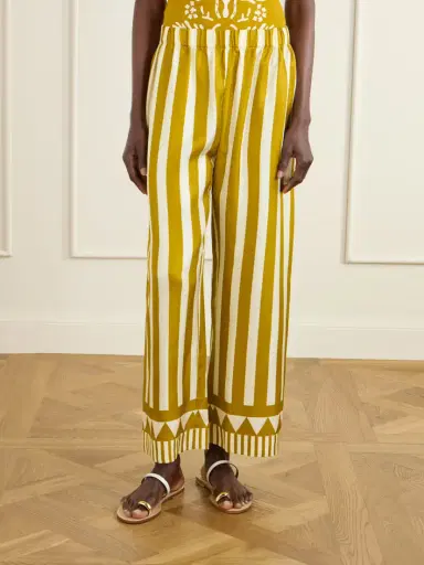Eres Pacha Striped Silk-twill Straight-leg Pants | Thumbnail 3 Eres Pacha Striped Silk-twill Straight-leg Pants | Thumbnail 3