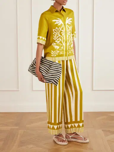 Eres Pacha Striped Silk-twill Straight-leg Pants | Thumbnail 6 Eres Pacha Striped Silk-twill Straight-leg Pants | Thumbnail 6
