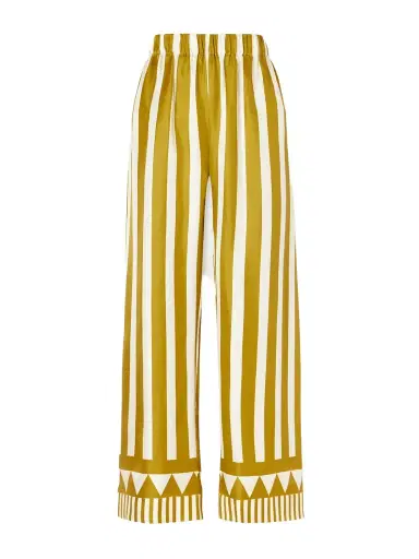 Eres Pacha Striped Silk-twill Straight-leg Pants | Thumbnail 1 Eres Pacha Striped Silk-twill Straight-leg Pants | Thumbnail 1