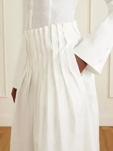 RÓHE Pleated Cotton-poplin Maxi Skirt | Thumbnail 5 RÓHE Pleated Cotton-poplin Maxi Skirt | Thumbnail 5