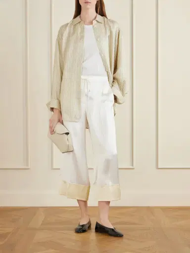 TOTEME Drawstring Wide-leg Satin Pants | Thumbnail 2 TOTEME Drawstring Wide-leg Satin Pants | Thumbnail 2