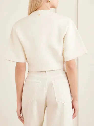 Rabanne Cropped Crystal-embellished Embroidered Jersey T-shirt | Thumbnail 3 Rabanne Cropped Crystal-embellished Embroidered Jersey T-shirt | Thumbnail 3