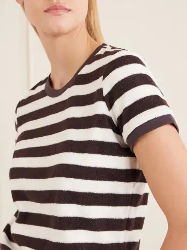 Suzie Kondi Capri Striped Cotton-blend Terry T-shirt | Thumbnail 4 Suzie Kondi Capri Striped Cotton-blend Terry T-shirt | Thumbnail 4