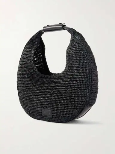 Staud Moon Large Leather-trimmed Raffia Tote | Thumbnail 4 Staud Moon Large Leather-trimmed Raffia Tote | Thumbnail 4