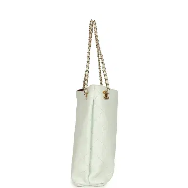 Chanel Chanel Large "Eyes on You" CC Shopping Bag Light Blue Lambskin Gold Hardware | Thumbnail 3 Chanel Chanel Large "Eyes on You" CC Shopping Bag Light Blue Lambskin Gold Hardware | Thumbnail 3