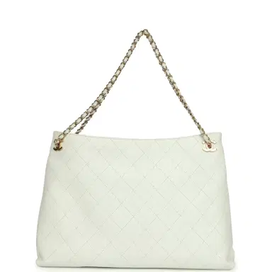 Chanel Chanel Large "Eyes on You" CC Shopping Bag Light Blue Lambskin Gold Hardware | Thumbnail 4 Chanel Chanel Large "Eyes on You" CC Shopping Bag Light Blue Lambskin Gold Hardware | Thumbnail 4