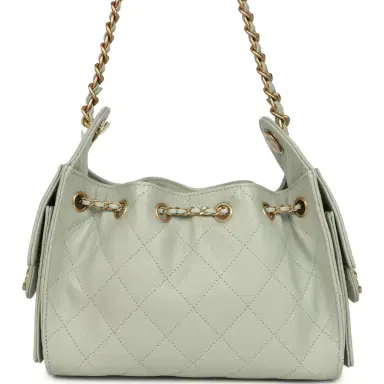 Chanel Chanel Mini 25 Hobo Bag Light Green Caviar Antique Gold Hardware | Thumbnail 4 Chanel Chanel Mini 25 Hobo Bag Light Green Caviar Antique Gold Hardware | Thumbnail 4
