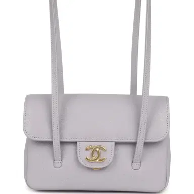Chanel Chanel Mini Preppy Coco Clutch with Straps Light Purple Shiny Caviar Brushed Gold Hardware | Thumbnail 1 Chanel Chanel Mini Preppy Coco Clutch with Straps Light Purple Shiny Caviar Brushed Gold Hardware | Thumbnail 1