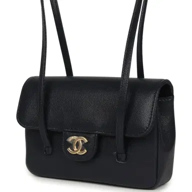 Chanel Chanel Mini Preppy Coco Clutch with Straps Navy Blue Shiny Caviar Brushed Gold Hardware | Thumbnail 5 Chanel Chanel Mini Preppy Coco Clutch with Straps Navy Blue Shiny Caviar Brushed Gold Hardware | Thumbnail 5