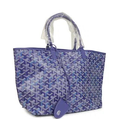 goyard Goyard Goyardine Blueberry Purple Saint Louis PM Tote Palladium Hardware | Thumbnail 2 goyard Goyard Goyardine Blueberry Purple Saint Louis PM Tote Palladium Hardware | Thumbnail 2