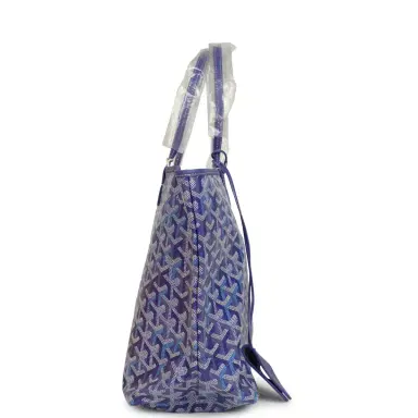 goyard Goyard Goyardine Blueberry Purple Saint Louis PM Tote Palladium Hardware | Thumbnail 3 goyard Goyard Goyardine Blueberry Purple Saint Louis PM Tote Palladium Hardware | Thumbnail 3