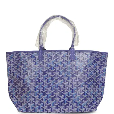 goyard Goyard Goyardine Blueberry Purple Saint Louis PM Tote Palladium Hardware | Thumbnail 4 goyard Goyard Goyardine Blueberry Purple Saint Louis PM Tote Palladium Hardware | Thumbnail 4