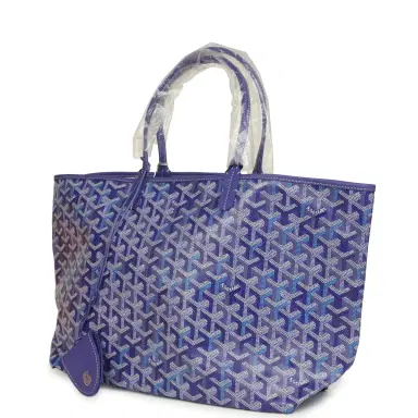 goyard Goyard Goyardine Blueberry Purple Saint Louis PM Tote Palladium Hardware | Thumbnail 5 goyard Goyard Goyardine Blueberry Purple Saint Louis PM Tote Palladium Hardware | Thumbnail 5
