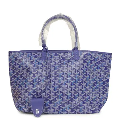 goyard Goyard Goyardine Blueberry Purple Saint Louis PM Tote Palladium Hardware | Thumbnail 1 goyard Goyard Goyardine Blueberry Purple Saint Louis PM Tote Palladium Hardware | Thumbnail 1