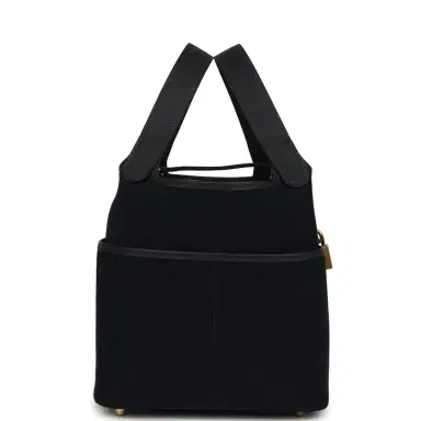 HERMÈS Hermes Picotin Cargo 18 Bleu Marine Swift and Toile Canvas Gold Hardware | Thumbnail 3 HERMÈS Hermes Picotin Cargo 18 Bleu Marine Swift and Toile Canvas Gold Hardware | Thumbnail 3