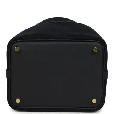 HERMÈS Hermes Picotin Cargo 18 Bleu Marine Swift and Toile Canvas Gold Hardware | Thumbnail 6 HERMÈS Hermes Picotin Cargo 18 Bleu Marine Swift and Toile Canvas Gold Hardware | Thumbnail 6