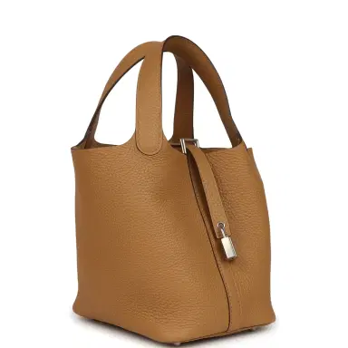 HERMÈS Hermes Picotin Lock 18 Biscuit Clemence Palladium Hardware | Thumbnail 2 HERMÈS Hermes Picotin Lock 18 Biscuit Clemence Palladium Hardware | Thumbnail 2