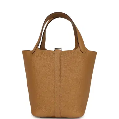 HERMÈS Hermes Picotin Lock 18 Biscuit Clemence Palladium Hardware | Thumbnail 4 HERMÈS Hermes Picotin Lock 18 Biscuit Clemence Palladium Hardware | Thumbnail 4