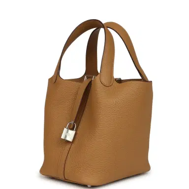 HERMÈS Hermes Picotin Lock 18 Biscuit Clemence Palladium Hardware | Thumbnail 5 HERMÈS Hermes Picotin Lock 18 Biscuit Clemence Palladium Hardware | Thumbnail 5