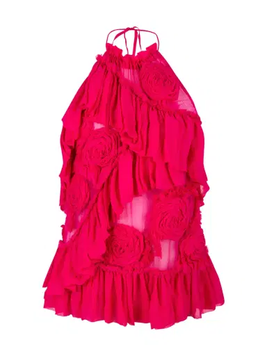 Dries Van Noten Callas Embroidered Chiffon Halter Top | Thumbnail 1 Dries Van Noten Callas Embroidered Chiffon Halter Top | Thumbnail 1
