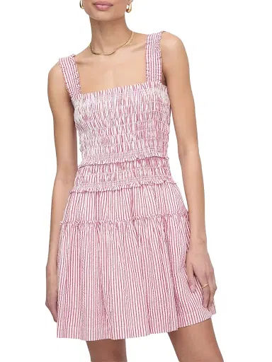 Hill House Home Women's The Azalea Mini Nap Dress - Red Ticking Stripe - Size XXL | Thumbnail 3 Hill House Home Women's The Azalea Mini Nap Dress - Red Ticking Stripe - Size XXL | Thumbnail 3
