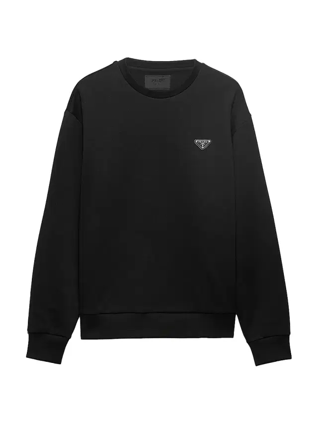 Men's Technical Cotton Sweatshirt - Black Men's Technical Cotton Sweatshirt - Black