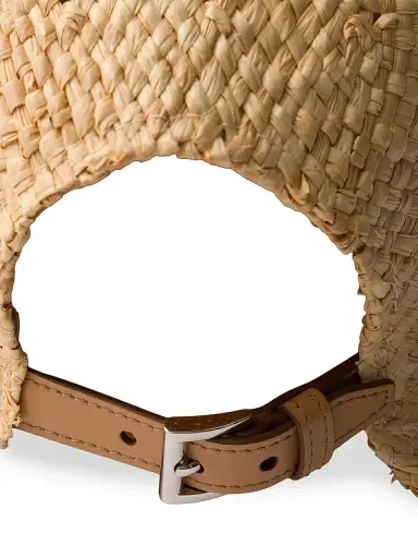 Prada Women's Raffia Hat - Beige - Size Medium | Thumbnail 3 Prada Women's Raffia Hat - Beige - Size Medium | Thumbnail 3