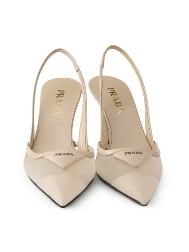 Prada Women's Mesh Fabric Slingback Pumps - Beige Khaki | Thumbnail 2 Prada Women's Mesh Fabric Slingback Pumps - Beige Khaki | Thumbnail 2