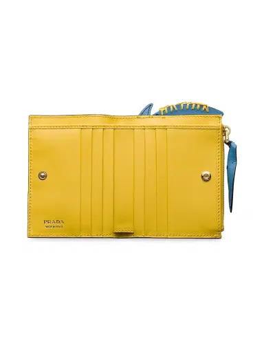 Prada Women's Leather Wallet - Yellow Blue | Thumbnail 2 Prada Women's Leather Wallet - Yellow Blue | Thumbnail 2