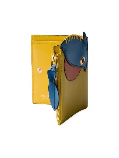 Prada Women's Leather Wallet - Yellow Blue | Thumbnail 4 Prada Women's Leather Wallet - Yellow Blue | Thumbnail 4