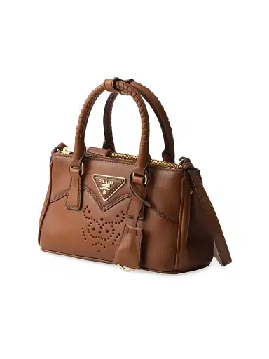 Prada Women's Galleria Mini Leather Top Handle Bag - Brown | Thumbnail 2 Prada Women's Galleria Mini Leather Top Handle Bag - Brown | Thumbnail 2