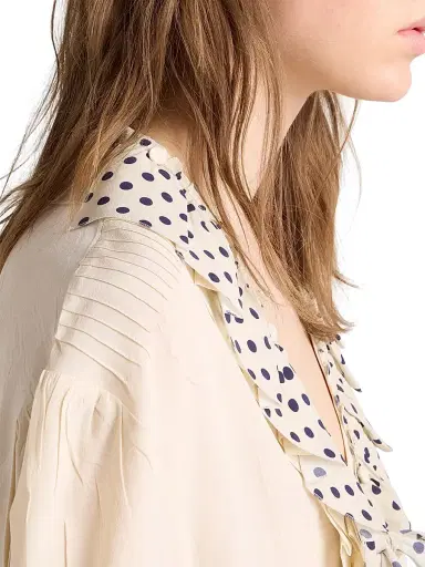Prada Women's Embroidered Marocain Dress - Beige Khaki | Thumbnail 6 Prada Women's Embroidered Marocain Dress - Beige Khaki | Thumbnail 6