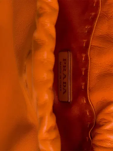 Prada Women's Nappa Leather Smartphone Pouch - Orange | Thumbnail 4 Prada Women's Nappa Leather Smartphone Pouch - Orange | Thumbnail 4
