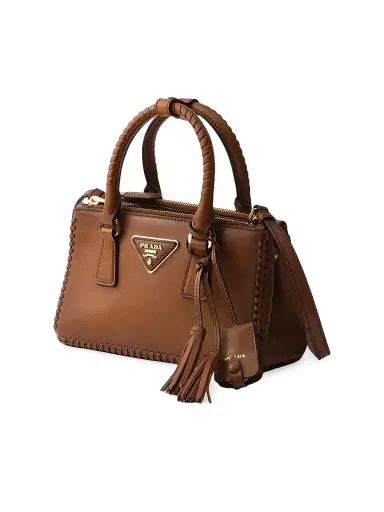 Prada Women's Galleria Mini Top Handle Leather Bag - Brown | Thumbnail 4 Prada Women's Galleria Mini Top Handle Leather Bag - Brown | Thumbnail 4