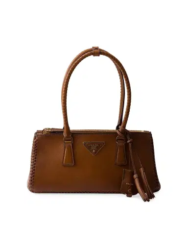 Prada Women's Galleria Top Handle Leather Bag - Brown | Thumbnail 1 Prada Women's Galleria Top Handle Leather Bag - Brown | Thumbnail 1
