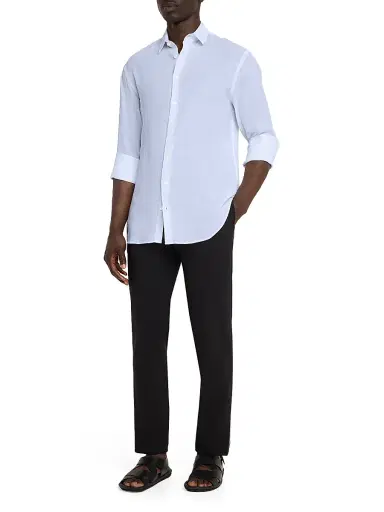 Giorgio Armani Men's Linen Button-Front Sport Shirt | Thumbnail 3 Giorgio Armani Men's Linen Button-Front Sport Shirt | Thumbnail 3