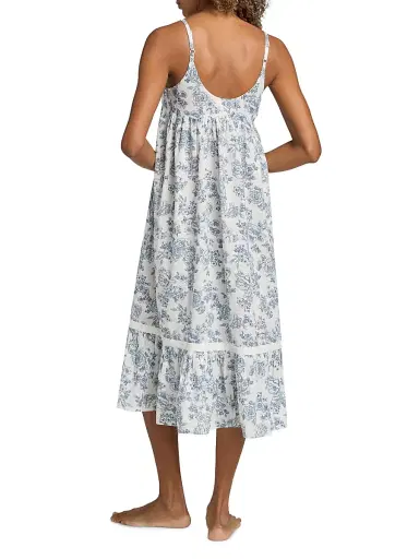 Papinelle Women's Nostalgia Strappy Floral Cotton Nightie - White | Thumbnail 5 Papinelle Women's Nostalgia Strappy Floral Cotton Nightie - White | Thumbnail 5