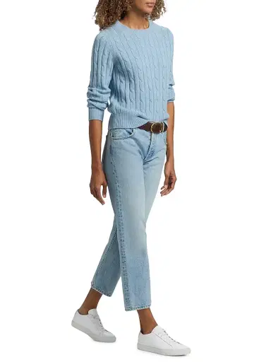 Nili Lotan Women's Lorimer Crop Jeans - Alice Wash | Thumbnail 2 Nili Lotan Women's Lorimer Crop Jeans - Alice Wash | Thumbnail 2