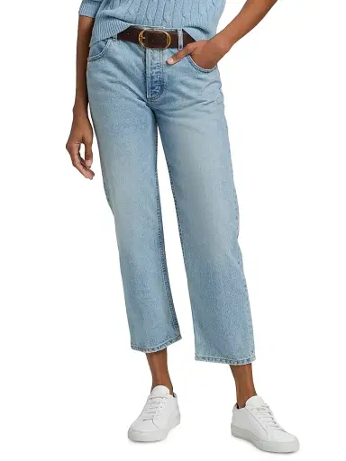 Nili Lotan Women's Lorimer Crop Jeans - Alice Wash | Thumbnail 3 Nili Lotan Women's Lorimer Crop Jeans - Alice Wash | Thumbnail 3