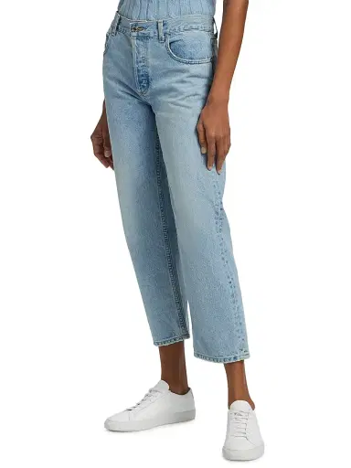 Nili Lotan Women's Lorimer Crop Jeans - Alice Wash | Thumbnail 4 Nili Lotan Women's Lorimer Crop Jeans - Alice Wash | Thumbnail 4