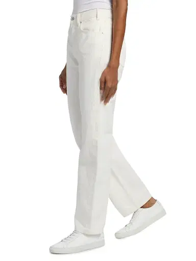 Nili Lotan Women's Briana Straight-Fit Jeans - Cream | Thumbnail 4 Nili Lotan Women's Briana Straight-Fit Jeans - Cream | Thumbnail 4